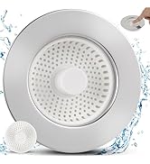 Hygie Rinse Kitchen Sink Drain Strainer Stopper Combo 3-in-1 Pop Up Sink Drain, Chrome Stainless ...