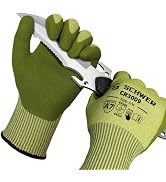 Schwer 2 Pairs ANSI A7 Cut Resistant Fishing Gloves, CR3009 Touchscreen Compatible Work Gloves fo...