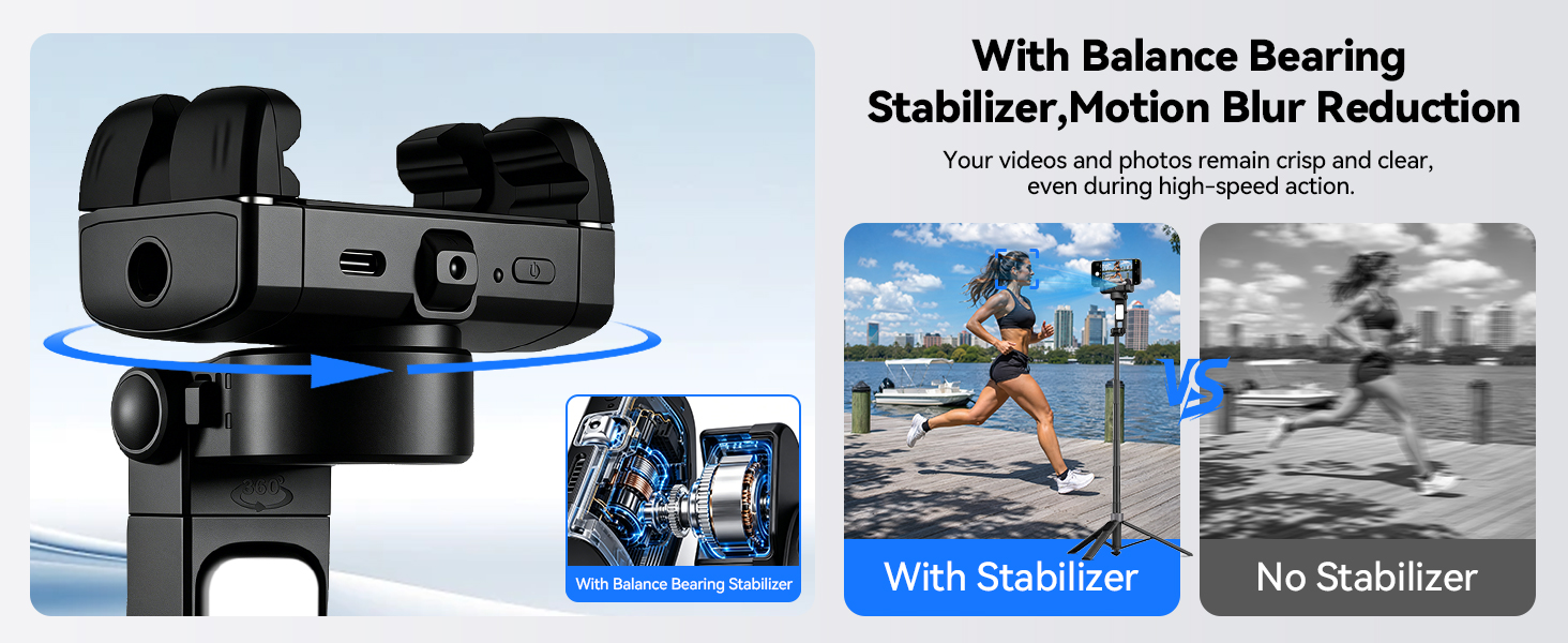 auto face tracking tripod 360 rotation with stand