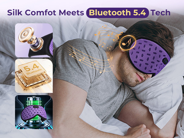 Sleep Mask with Bluetooth Headphones