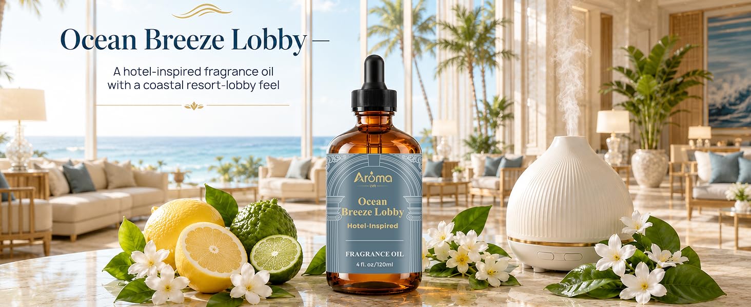 Ocean Breeze Lobby — a Hotel-Inspired fragrance oil that feels like a coastal resort lobby