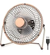 EasyAcc 6 Inch USB Desk Fan, 360°Rotation Small and Quiet,Powerful Portable Strong Airflow,Mini M...