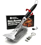 KITCHEN PERFECTION GrillSaver - Safe BBQ Grill Brush for Outdoor Grill with Replaceable Cleaning ...