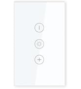 LOUYSGEN Smart Dimmer Switch,4.65 X 2.83 X 1.34 Inches,Need Neutral Wire,2.4GHz,Tuya/Smart Life A...