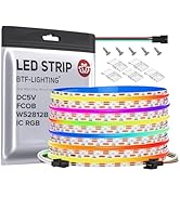 BTF-LIGHTING FCOB COB WS2812B IC RGB LED Strip DC5V 16.4FT Individual Addressable 160Pixel/m 800L...