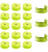 JAGROM 15 Packs Line Spools String Trimmer, 0.065" Autofeed Replacement Spool Trimmer Line, 15 Li...