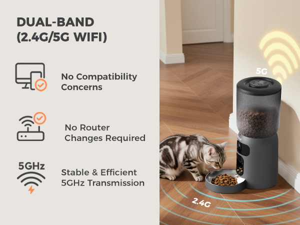 pet cat feeder 5G wifi