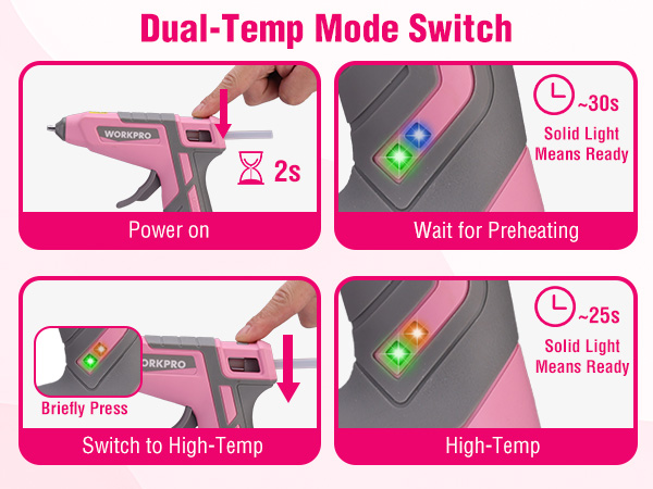 dual temp hot glue gun
