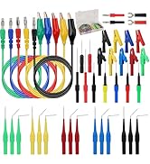 SWANLAKE 43-Piece Back Probe Kit, 30A Multi-Angle Test Probe, 4mm Banana Plug to Copper Alligator...
