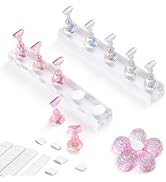 Etercycle Nail Stand Acrylic Nail Art Display Stand Practice nail holder for painting nails Magne...