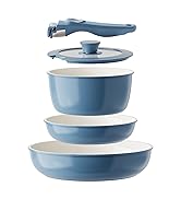 Redchef Ceramic Cookware Set, Removable Handle Pots And Pans Non Stick, Rv Cookware Set, Non Toxi...