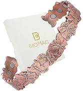 BioMag Magnetic Copper Bracelet for Women Men, 99.99% Pure Copper Cuff Bangle with 6 Pcs 3500 Gau...