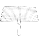 Toddmomy Bbq Fish Grill Basket, Camping Grill Fish Vegetable Grilling Basket Stainless Steel Wire...