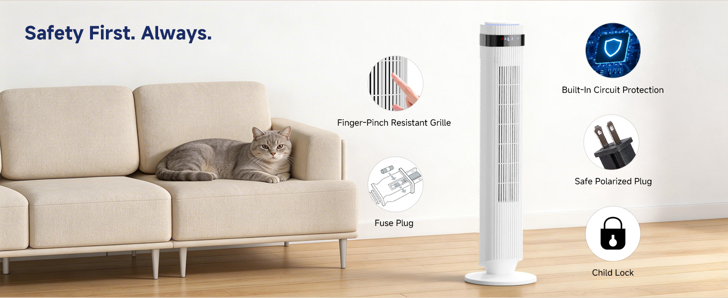 Tower Fan for Bedroom