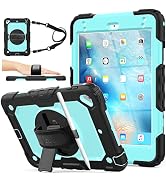 SEYMAC stock Case for iPad Mini 5/4, Full-Body Protective Case with 360 Degrees Rotating Stand &amp; ...