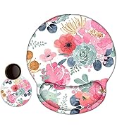 AIMSA Ergonomic Mouse Pad with Wrist Support, Gel Mousepad Non-Slip PU Base Wrist Rest Pad for Ho...