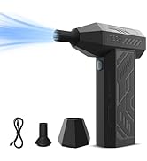 Compressed Air Duster, 110000RPM Electric Air Duster, 4-Gear Adjustable Cordless Dust Blower with...