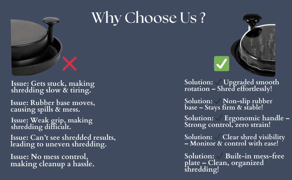 Kitchen manual meat shredder tool chicken beef pork easy shredding ergonomic grip durable desing