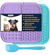 LUKITO Lick Mat for Dogs &amp; Cats 2 Pack with Suction Cups, Dog Lick Mat for Anxiety Relief, Dog To...