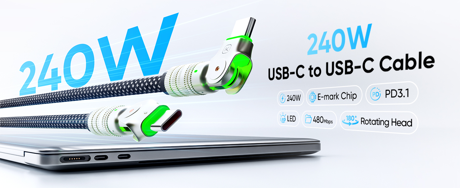 usb c cable,usb c to usb c braided cable,usb c to usb c cable 10ft,240w usb-c charge cable
