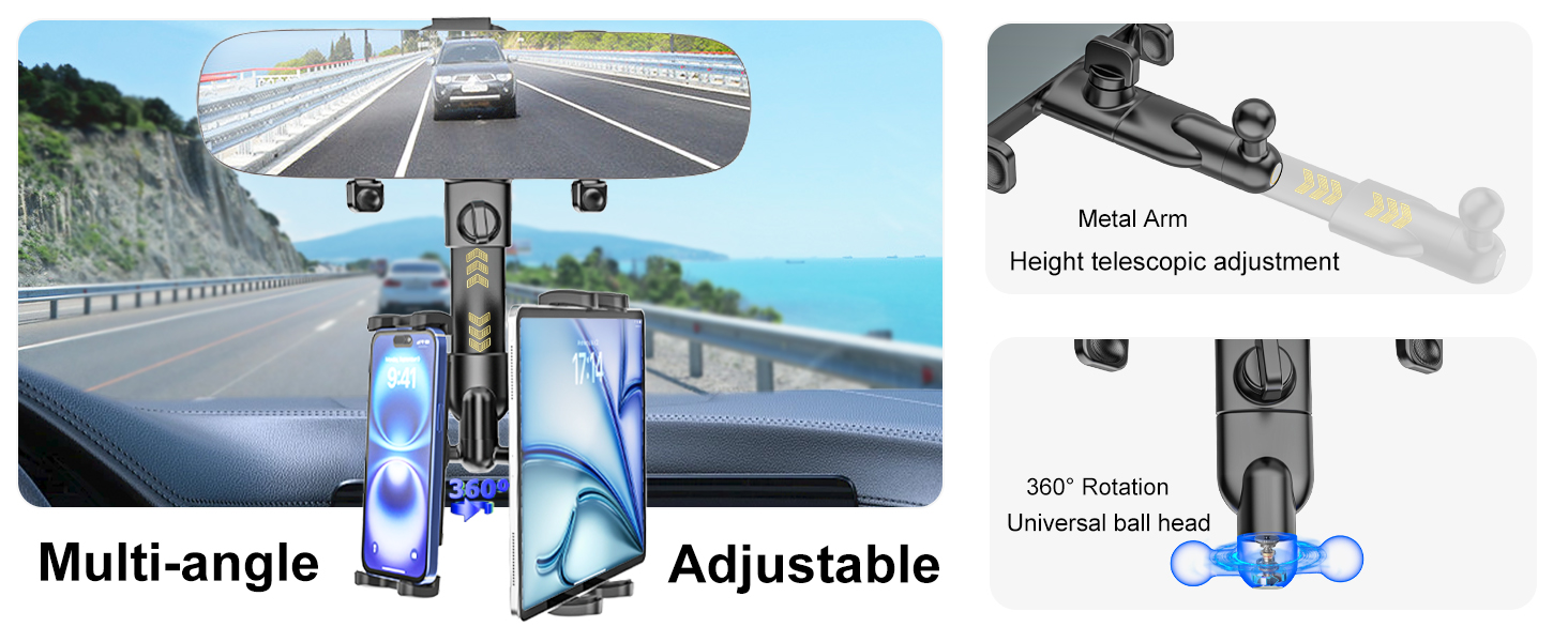 Rearview mirror tablet Mount