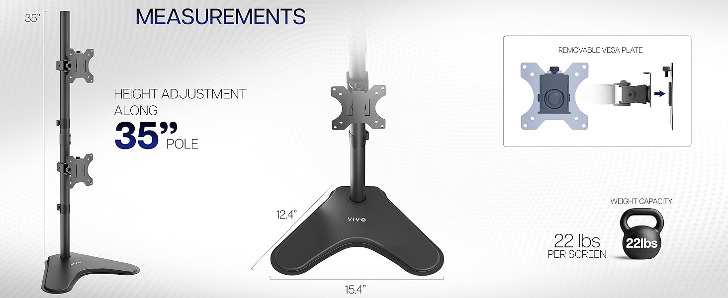 Dual Ultrawide Vertical Monitor Stand