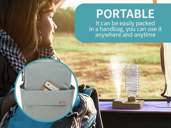 HOMDIS Portable Humidifiers for Travel, Small Mini Humidifier