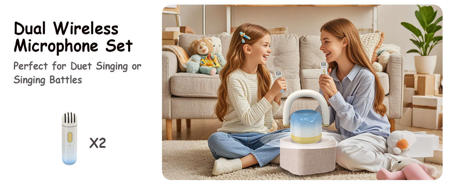 EWA Metal Mini Karaoke Machine for Kids,Girls,Boys