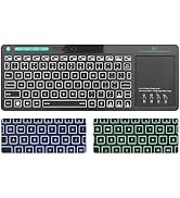 (Dual Mode) Rii RT518S Wireless and Bluetooth 2-LED Color Backlit Multimedia Keyboard with Multi-...