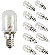 Edearkar EBD Lighting E12 Refrigerator Light Bulbs(10 Pack) 10W 120V Dimmable Microwave Oven Bulb...