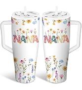 NaNa Gifts Grandma Gift 40oz Tumbler with Handle and Straws,Gifts from Granddaughter Grandson Nan...