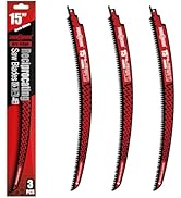 ANGELSWORD 15 Inch Arc Edge Reciprocating Saw Blade, 6TPI Wood Pruning Saw Blades for Tree Trimmi...