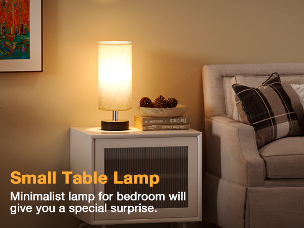 Small Table Lamp for Bedroom with Night Stands Bedside Lamps