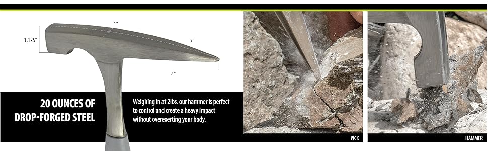 contractors contractor 20 oz. drop-forged steel fossil hunting geologist geologists archaeologist