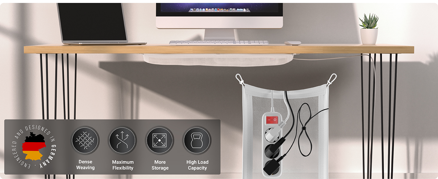 vertebrae cable management under desk