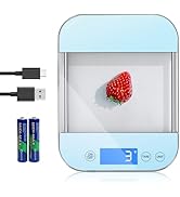 GGQ Rechargeable Food Scale Digital Weight Grams and Oz, [Max 33lb Min 1g], Full Waterproof Temep...
