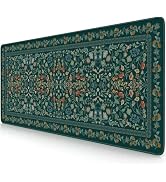 iCasso Aesthetic Floral Desk Mat, L Mouse Pads, Anti-Slip Retro Mousepad with Stitched Edges, Wat...