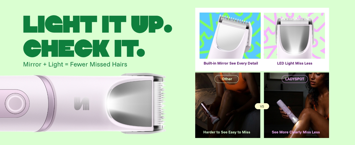 shaver for women private area-light it up check it
