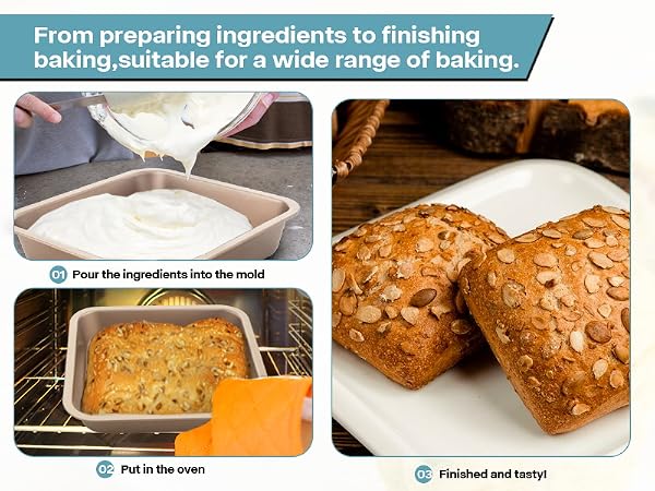 8×8 square cake pan