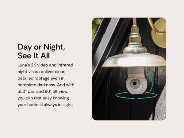 2K Color Night Vision, Intelligent AI Motion Detection, Two-Way Talk, Porch Light Cameras