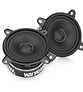 WDiYA 3.5-Inch Car Speaker Wool Fiber Cone+Fiberglass Sound Cap Full Frequency High Fidelity Audi...