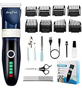 AngFan Dog Clippers for Grooming 16pcs Dog Grooming Kit for Small Large Profesional Cordless Dogs...