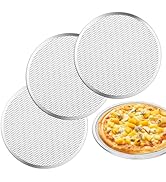 3 Pcs Pizza Screen, 12 Inch Pizza Pan for Oven, Nonstick Pizza Tray for Oven, Dishwasher Safe &amp; M...
