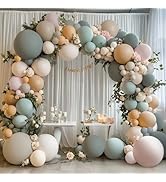 Dusty Green Brown Pink Balloon Garland Double Stuffed Dark Green Brown Pink Tan Balloons Arch,for...