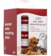 Ubbi Pet Odor Absorbing Gel, Pet Odor Eliminator, Odor Removing Solid Lavender Scent Air Freshener