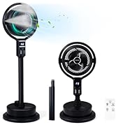 COSTWAY Misting Pedestal Fan, Air Circulator w/ 90° Auto Oscillation, Floor Standing Fan w/ 8 Spe...