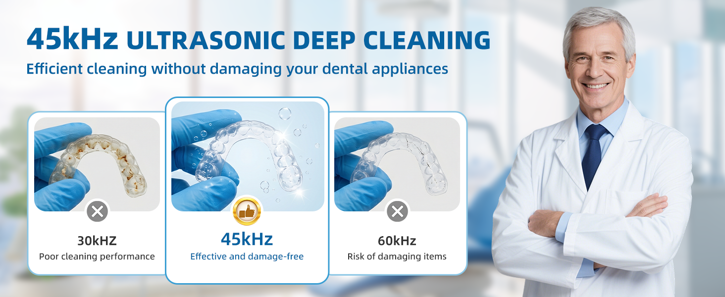 Efficient cleaning without damaging your dental appliances