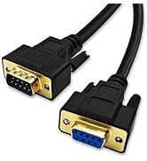 XANHAM 6.6 Feet(2 Meter) RS232 Null Modem Cable DB9 2 3 Cross TX RX Line Double Shielded(Metal Br...