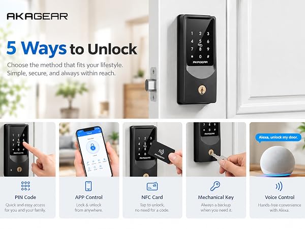 akagear keyless entry door lock