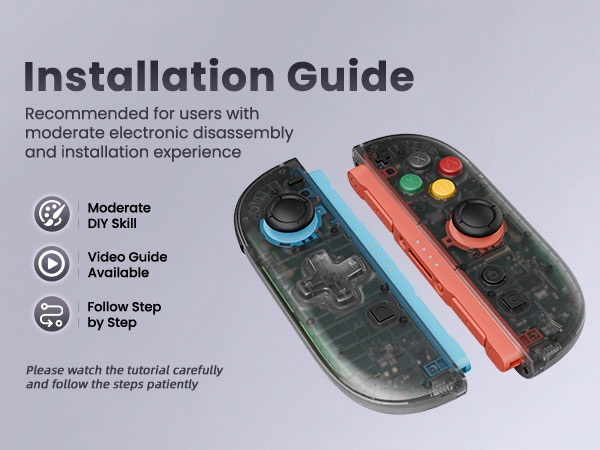 Shell (D-Pad Version) with Buttons for Joycon 2